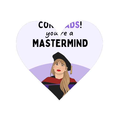 Congrads You're A Mastermind Funny Graduation Quote - Magnet by Sundiva Designs