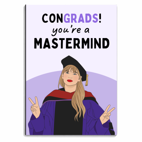 Congrads You're A Mastermind Funny Graduation Quote - personalised A4, A5, A6 notebook by Sundiva Designs