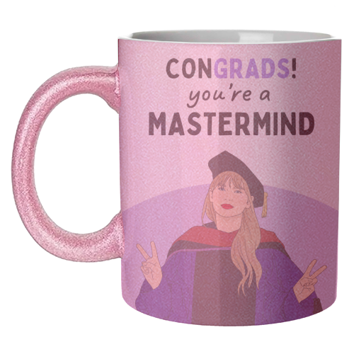 Congrads You're A Mastermind Funny Graduation Quote - unique mug by Sundiva Designs