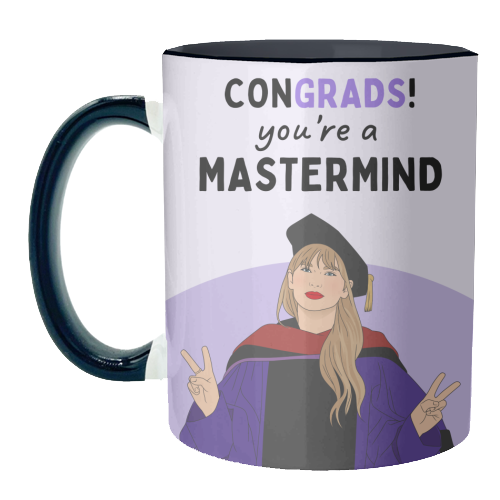 Congrads You're A Mastermind Funny Graduation Quote - unique mug by Sundiva Designs