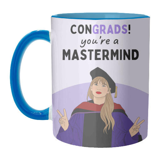 Congrads You're A Mastermind Funny Graduation Quote - unique mug by Sundiva Designs
