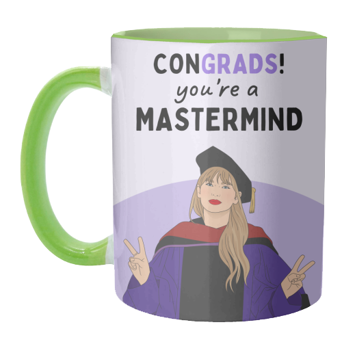 Congrads You're A Mastermind Funny Graduation Quote - unique mug by Sundiva Designs