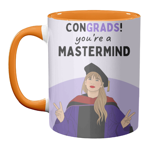 Congrads You're A Mastermind Funny Graduation Quote - unique mug by Sundiva Designs