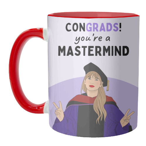 Congrads You're A Mastermind Funny Graduation Quote - unique mug by Sundiva Designs