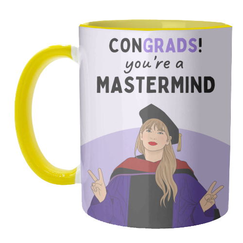 Congrads You're A Mastermind Funny Graduation Quote - unique mug by Sundiva Designs