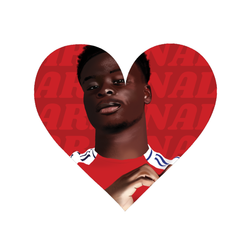 Arsenal Saka Red and White Emerates Gooners Giftware - Magnet by AbiGoLucky