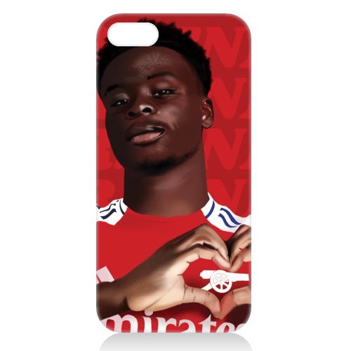 Arsenal Saka Red and White Emerates Gooners Giftware - unique phone case by AbiGoLucky