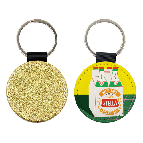 Funny Stella Beer Father's Day Giftware - keyring by AbiGoLucky