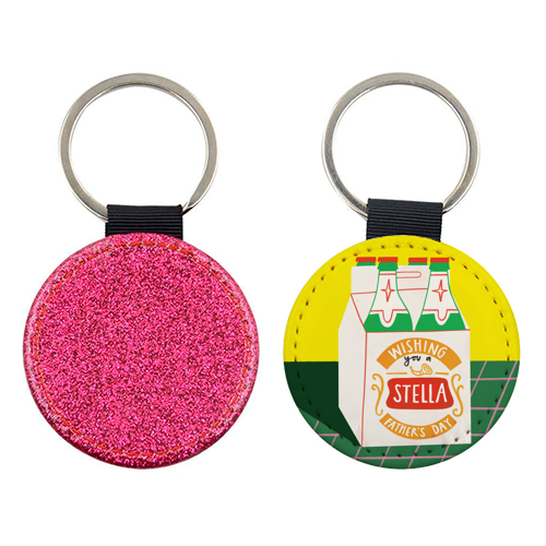 Funny Stella Beer Father's Day Giftware - keyring by AbiGoLucky