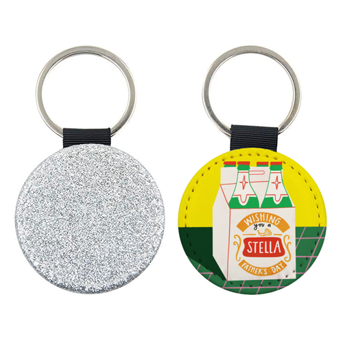 Funny Stella Beer Father's Day Giftware - keyring by AbiGoLucky