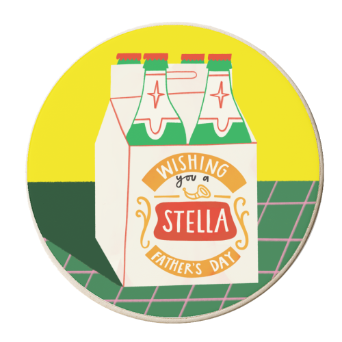 Funny Stella Beer Father's Day Giftware - personalised beer coaster by AbiGoLucky