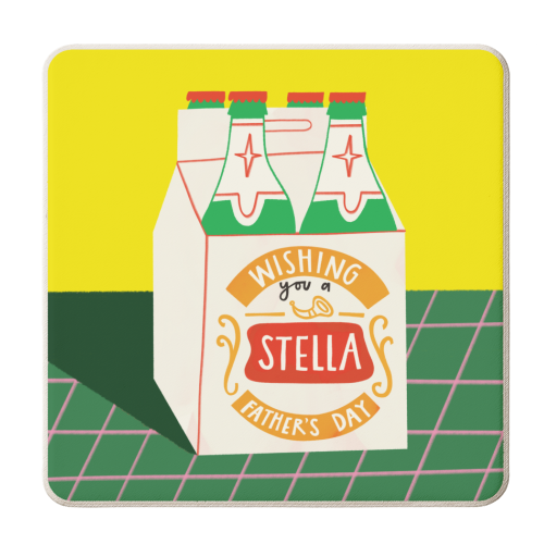 Funny Stella Beer Father's Day Giftware - personalised beer coaster by AbiGoLucky