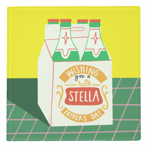 Funny Stella Beer Father's Day Giftware - personalised beer coaster by AbiGoLucky