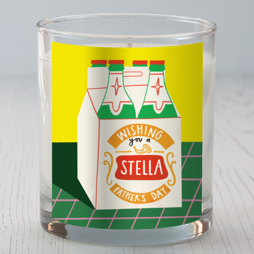 Funny Stella Beer Father's Day Giftware - scented candle by AbiGoLucky