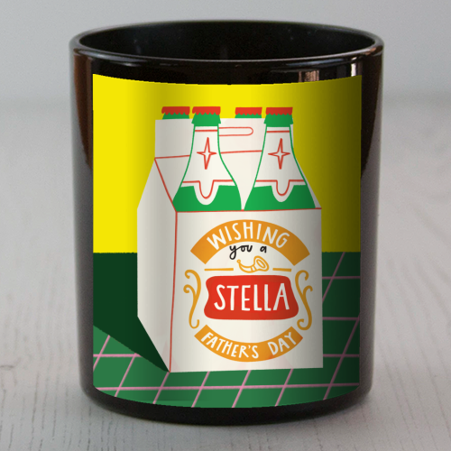 Funny Stella Beer Father's Day Giftware - scented candle by AbiGoLucky
