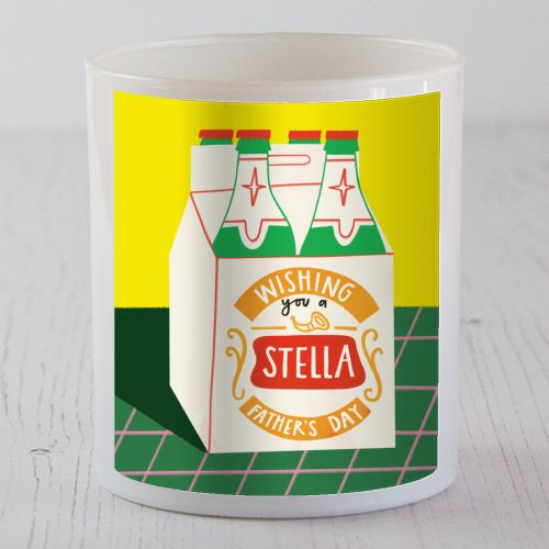 Funny Stella Beer Father's Day Giftware - scented candle by AbiGoLucky
