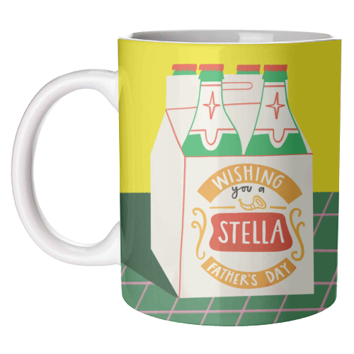 Funny Stella Beer Father's Day Giftware - unique mug by AbiGoLucky