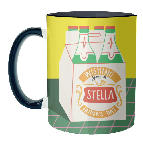 Funny Stella Beer Father's Day Giftware - unique mug by AbiGoLucky