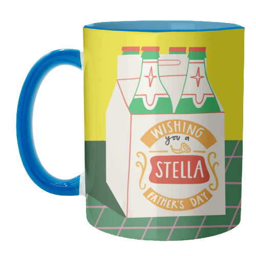 Funny Stella Beer Father's Day Giftware - unique mug by AbiGoLucky