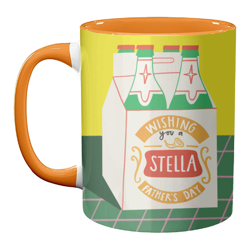 Funny Stella Beer Father's Day Giftware - unique mug by AbiGoLucky