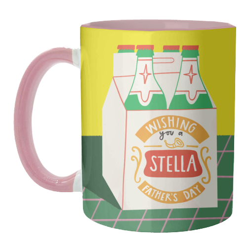 Funny Stella Beer Father's Day Giftware - unique mug by AbiGoLucky