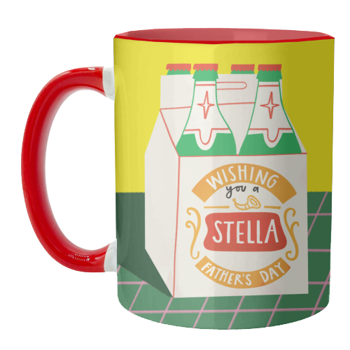 Funny Stella Beer Father's Day Giftware - unique mug by AbiGoLucky