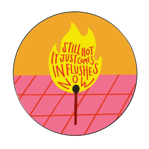 HOT FLUSHES - Circle Sticker by AbiGoLucky