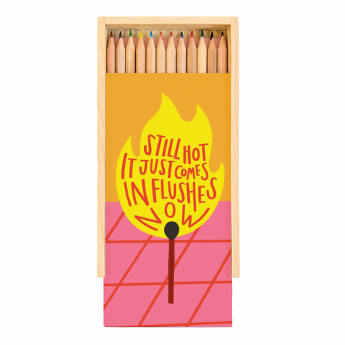 HOT FLUSHES - Coloured Pencils with Box by AbiGoLucky