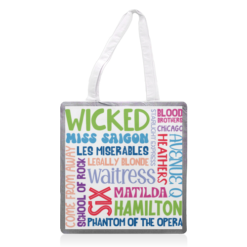 Modern Musicals - printed canvas tote bag by All About Words Designs