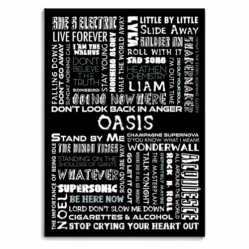 Oasis Word Art - personalised A4, A5, A6 notebook by All About Words Designs