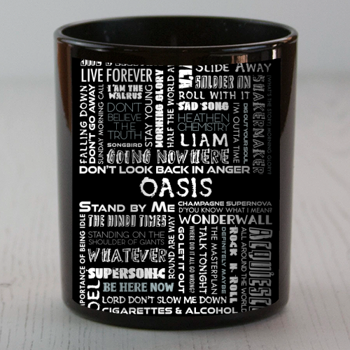 Oasis Word Art - scented candle by All About Words Designs