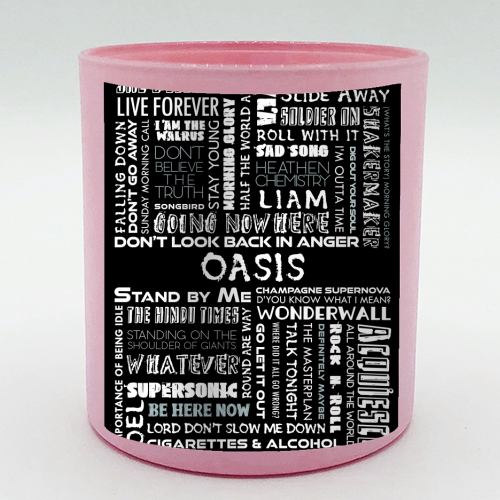 Oasis Word Art - scented candle by All About Words Designs
