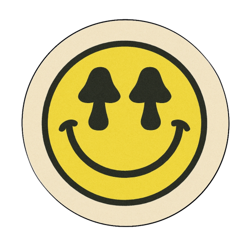 Melt Your Mind - Circle Sticker by Sammy Bird