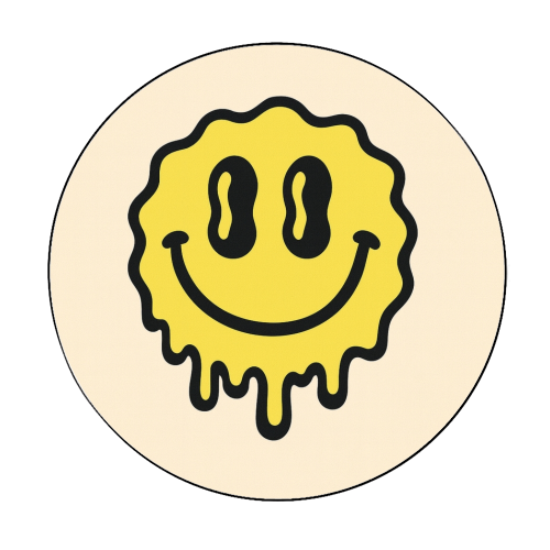 Liquid Joy - Circle Sticker by Sammy Bird