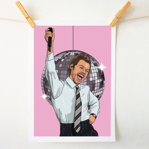 Disco Harry - A1 - A4 art print by The Girl Next Draw