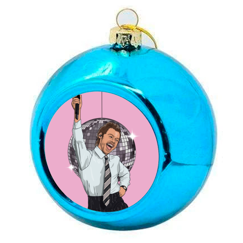 Disco Harry - colourful christmas bauble by The Girl Next Draw