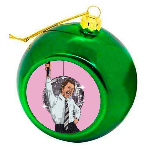Disco Harry - colourful christmas bauble by The Girl Next Draw