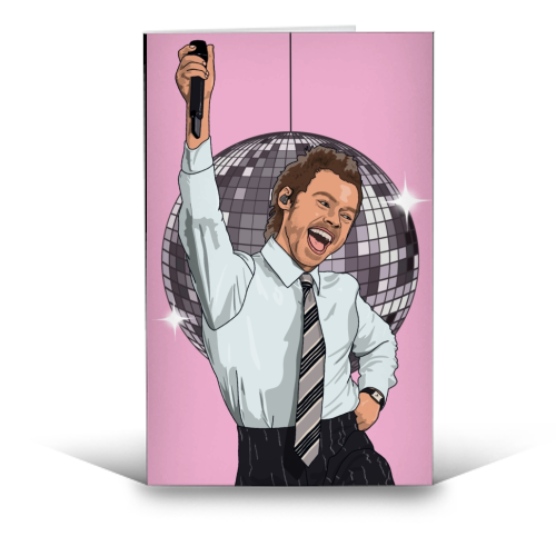 Disco Harry - funny greeting card by The Girl Next Draw
