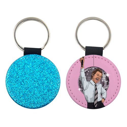 Disco Harry - keyring by The Girl Next Draw