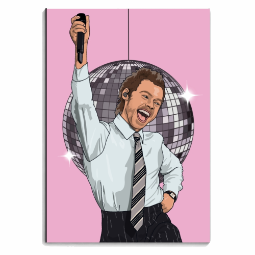 Disco Harry - personalised A4, A5, A6 notebook by The Girl Next Draw