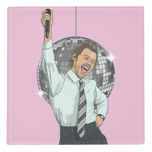 Disco Harry - personalised beer coaster by The Girl Next Draw