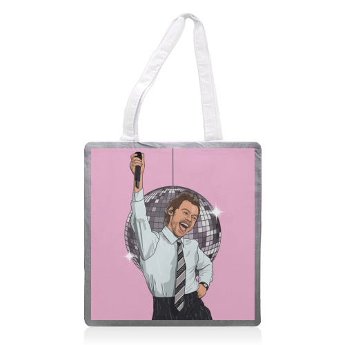 Disco Harry - printed canvas tote bag by The Girl Next Draw