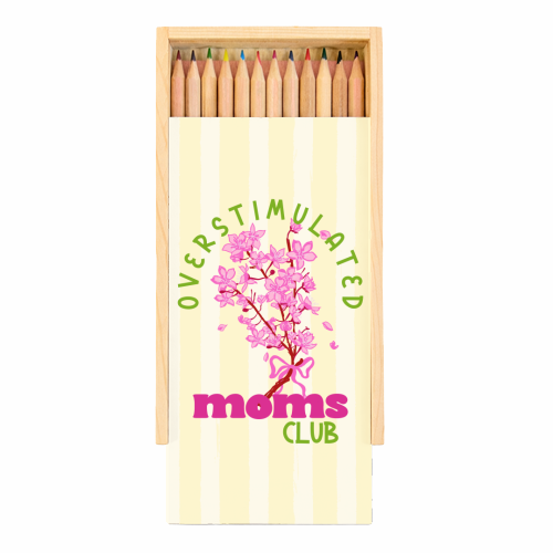 Overstimulated Moms Club with Sakura Bouquet - Coloured Pencils with Box by EZbie