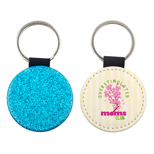 Overstimulated Moms Club with Sakura Bouquet - keyring by EZbie