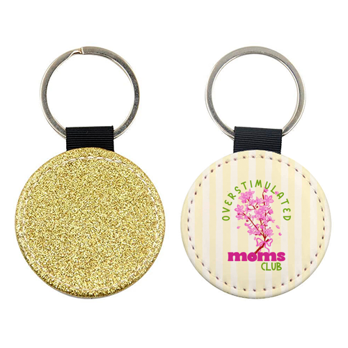 Overstimulated Moms Club with Sakura Bouquet - keyring by EZbie