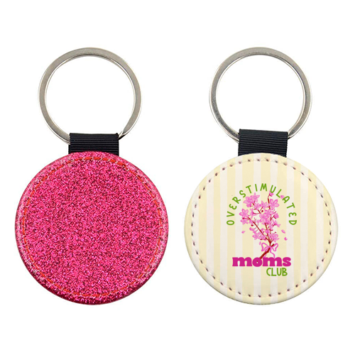 Overstimulated Moms Club with Sakura Bouquet - keyring by EZbie