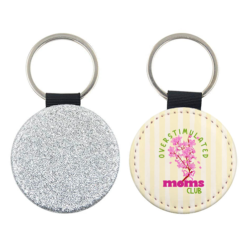 Overstimulated Moms Club with Sakura Bouquet - keyring by EZbie