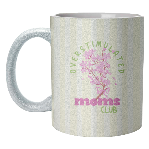 Overstimulated Moms Club with Sakura Bouquet - unique mug by EZbie