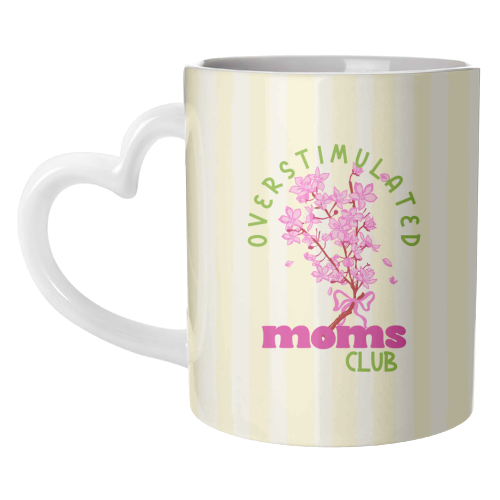 Overstimulated Moms Club with Sakura Bouquet - unique mug by EZbie