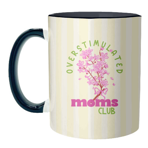 Overstimulated Moms Club with Sakura Bouquet - unique mug by EZbie